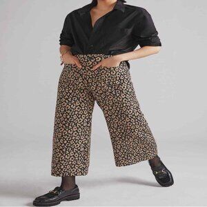 Anthropologie Maeve Leopard Brocade Pants Multicolor